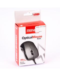 Mouse óptico con cable USB negro