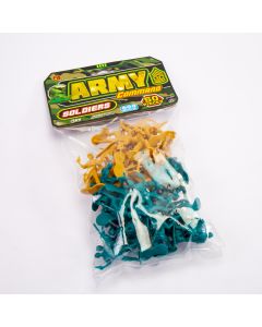 Soldado plástico army command 50pzas +4a