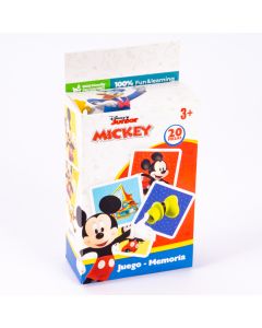 Juego memoria cartón personajes Mickey Mouse 20pzas +3a
