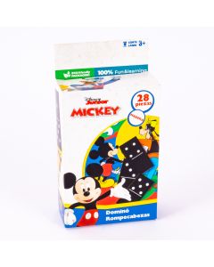 Dominó rompecabeza madera estampado Mickey Mouse 28pzas+3a