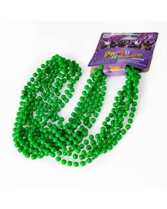 Collar plástico perlas liso 6und +14a verde