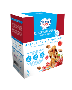 Barra Cereal Nutrisnacks Almendra Arándanos 