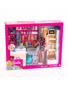 Muñeca barbie supermercado 25pzas +3a