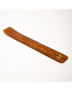 Porta palos madera para incienso estampado 26x3.5cm