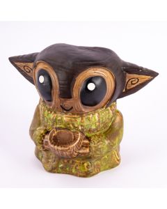 Jarra cerámica con relieve Yoda