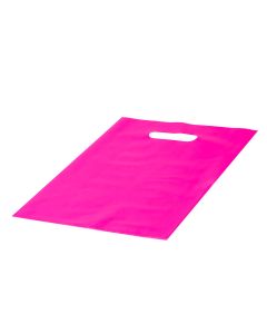 Bolsa plástica lisa 25x35cm 12und rosado