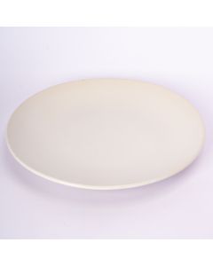 Plato porcelana plano liso 10.5pulg blanco