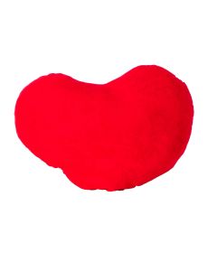 Almohadón afelpado figura corazón 40x40cm rojo