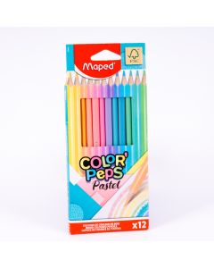 Lápices color triangular 12 colores pastel