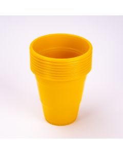 Vaso plástico 12oz 8und amarillo