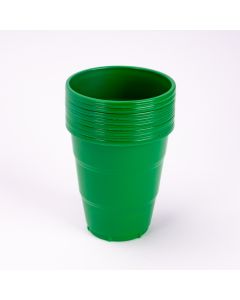 Vaso plástico 7oz 8und verde