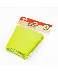 Caja cartón para palomitas lisa 8und verde limón