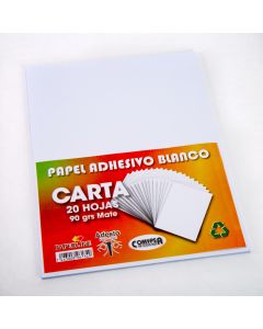 Papel Adhesivo Blanco Carta 20H