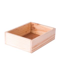 Caja madera lisa #4 tabla ancho 1.3cm 28.5x21.5x8.5cm