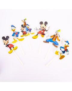 Topper decorativo cartón carnival estampado Mickey Mouse 6und