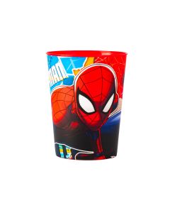 Vaso plástico estampado Spiderman rojo
