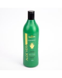 Shampoo Aquavera aloe vera para todo cabello 1000ml verde