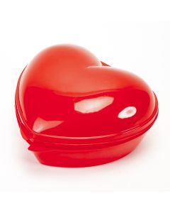 Recipiente plástico plasútil corazón 850ml rojo