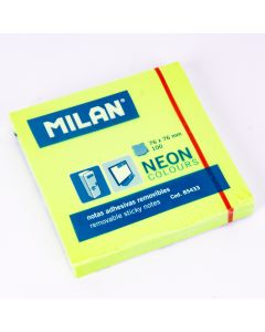 Nota adhesiva Milan 76x76mm verde 100 hojas
