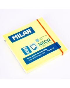 Nota adhesiva Milan 76x76mm amarillo 100 hojas