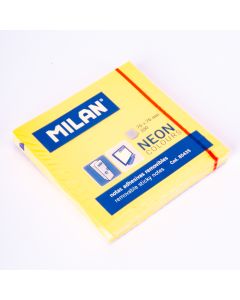 Nota adhesiva Milan 76x76mm naranja 100h