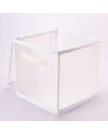 Caja organizadora plástica con zipper 30x30x30cm transparente