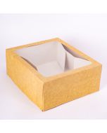 Caja cartón liso con ventana 24x21x9,5cm