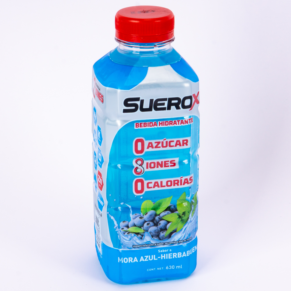 Bebida hidratante Suerox mora azul hierbabuena 630 ml
