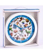 Reloj pared plástico Disney redondo estampado 9.5pulg blanco