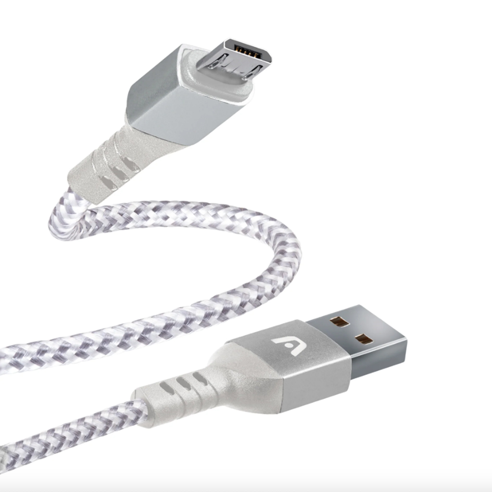 Cable argom micro USB a USB 2.0 dura form trenzado nailon 1.8m negro