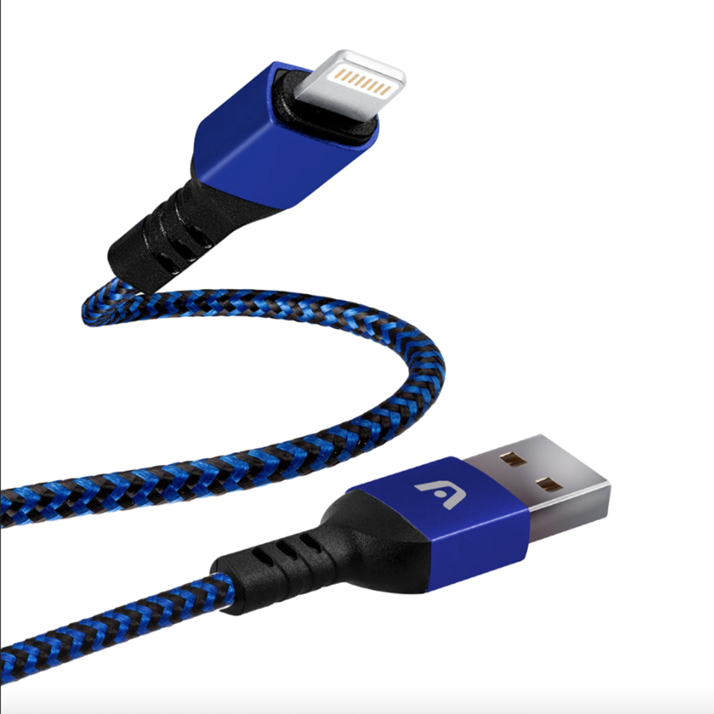 Cable USB 2.0 nylon trenzado Dura form azul