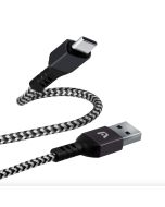 Cable tipo c a USB 2.0 dura form trenzado nailon 1.8m negro