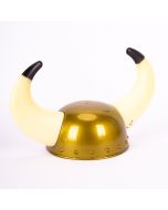 Sombrero vikingo plástico 38x18cm dorado