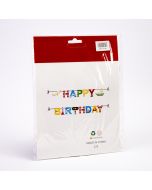 Letrero cartón happy birthday medios transporte 20cm
