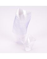 Vaso plástico forma triangular para poste 7.7x7.4cm 100ml 24und transparente