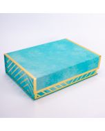 Caja cartón rectangular celeste grd