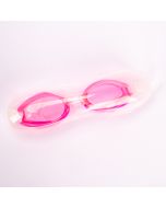 Lente plástico para natación liso con tapones rosado