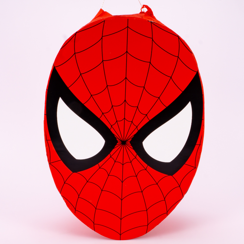 Piñata figura cara Spiderman 30cm