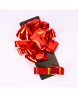 Moñoliso cinta rojo tornasol 5pulg 2m