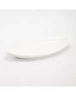 Plato porcelana ovalado liso 14pulg
