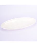 Plato ovalado porcelana 14pulg blanco