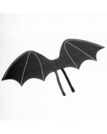 Alas murciélago con detalle costura y elástico 85x32cm negro