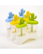 Molde plástico para helado paleta figura cactus 13x13cm 6und surtido