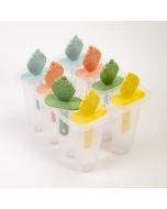Molde plástico para helado paleta figura fresa 8und 15.5x12.5x13cm