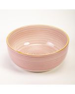 Bowl porcelana estampado rayas con borde 5.7pulg