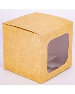 Caja Kraft para jarra 1 ventana 10x10x10cm