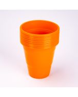 Vaso plástico 12oz 8und naranja