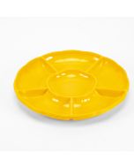Bandeja plástica circular 3und amarillo