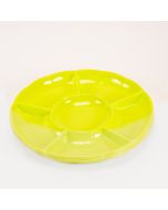 Bandeja plástica circular 3und verde limón