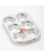 Molde aluminio cupcakes 28x19x3cm  3und